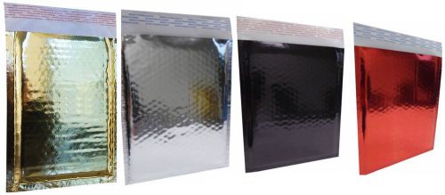 500 -5x9&#034; gold|silver|red|black mirrored metallic self seal poly bubble mailers for sale