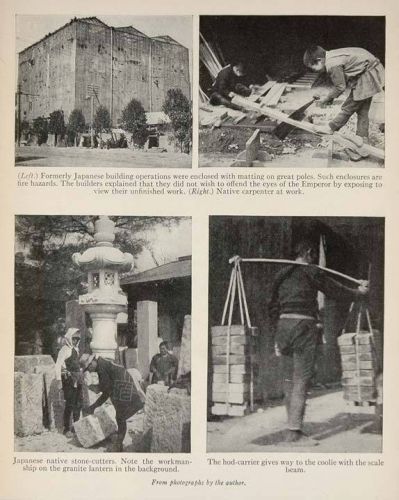 1928 print japanese building construction methods japan original historic sky for sale