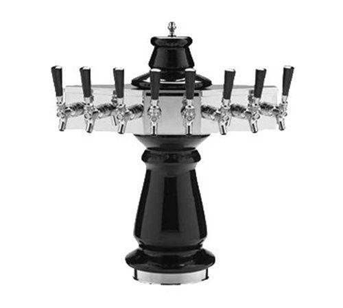 Glastender VET-8-PB-AB Vienna Ellipse Draft Beer Tower air-cooled (8) faucets