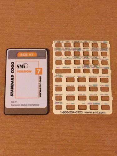 SMI SCE V7 Surveying Card + Manual Overlay for HP 48GX Calculator