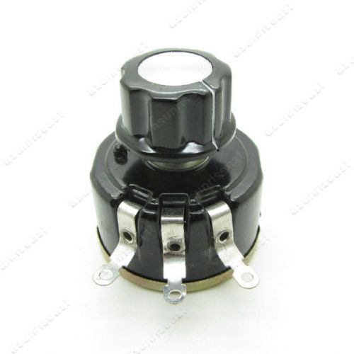 10K Ohm 5W 5% Single Turn Linear Wirewound Potentiometer Pot + Knob WX112(050)