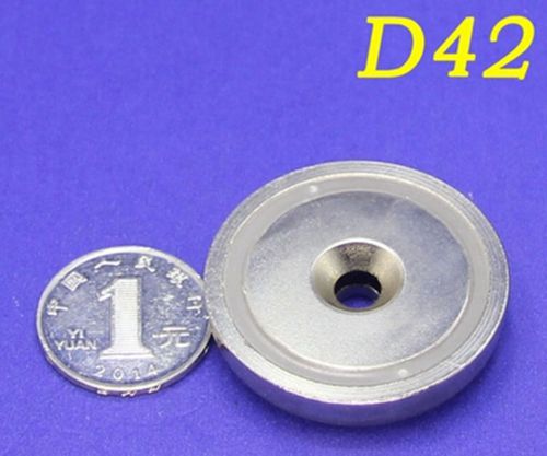 N52 42mm*9mm Round Neodymium Iron Boron Strong Magnet Salvage Countersunk #A234