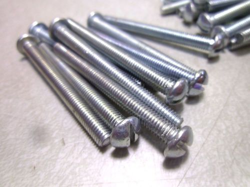 ROUND HEAD SLOTTED MACHINE SCREW 10-32X2 ZINC LAWSON 2638  QTY 85  #60366