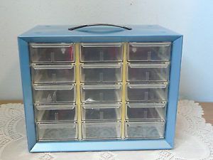 Steel Akro Mils Organizer 15 Drawer Metal Storage Parts Cabinet Made in USA