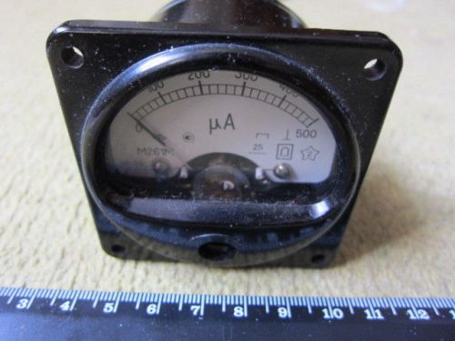 SOVIET USSR Microammeter M261M (0-500) -1981 year (60mm x 60mm x 45mm)