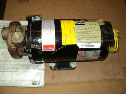 DAYTON 4JPD6 TURBINE PUMP , 1/2 HP , 208-230/460 V , 56J FR , 3 PHASE