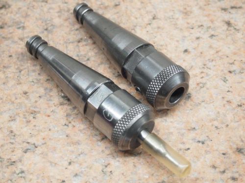 2 Moore Jig Borer End Mill Holders   3/8&#034; &amp; 1/2&#034;  Endmill