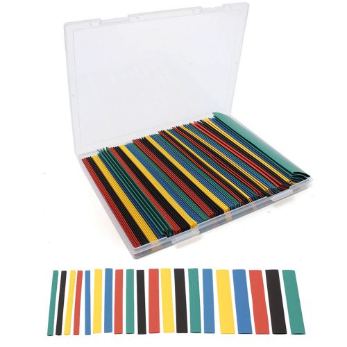 100Pcs 6 Sizes 2:1 Halogen-Free Heat Shrink Tubing Sleeving Wire Wrap Kit W/ BOX