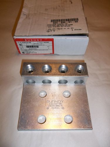 Burndy Universal Terminal 350 AL9CU 4H # K4A31U-4N  392042 (4) 6STR-350 kcmil