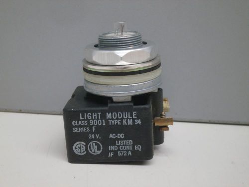 Square D 9001 KP-34 Pilot Light Module Series F 24V AC/DC KM-34