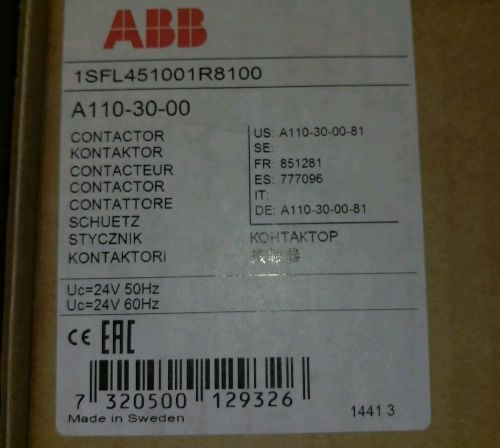 Abb a110-30-00-81 3pole contactor for sale