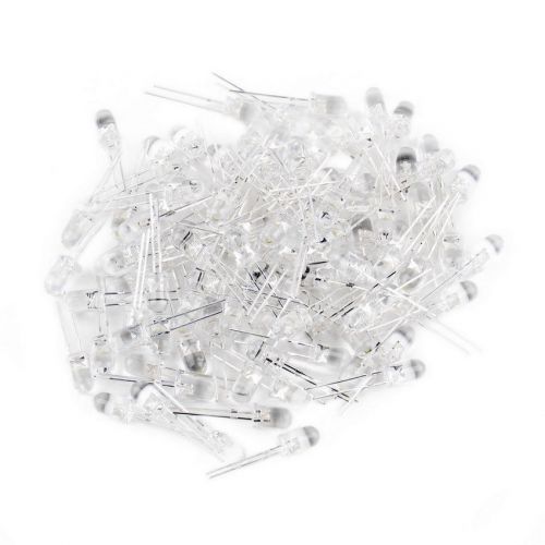 100Pcs 5mm White Ultra-Bright LED Light Lamp Emitting Diodes 15000MCD HC