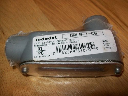 Red Dot DALB-1-CG 1/2&#034; LB Style Conduit Body *FREE SHIPPING IN USA*