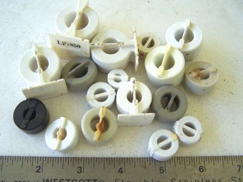 Ferrite toroid cores in plastic covers lot of 17