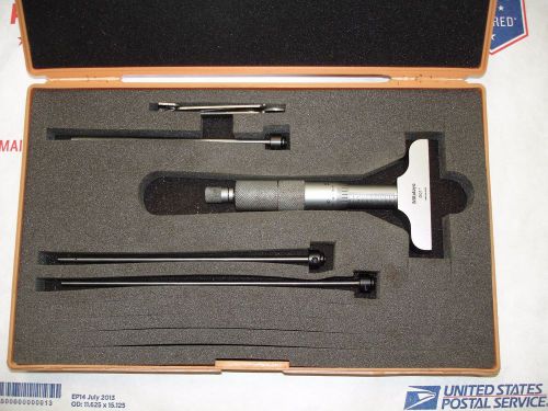 MITUTOYO .001&#034; DEPTH MICROMETER SET 1 to 4 inch