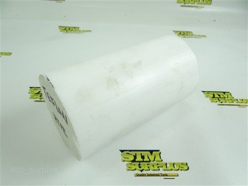 3-1/2&#034; x 6&#034; ROUND TEFLON PTFE MACHINABLE PLASTIC STOCK WHITE