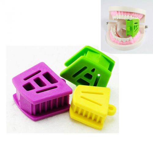 2015 Sale 3PCS/1set Silicone Latex Mouth Prop Bite Blocks Purple Green Yellow