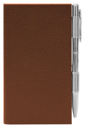 Wellspring Signature Series Brown Faux Leather Flip Note #1621-NEW