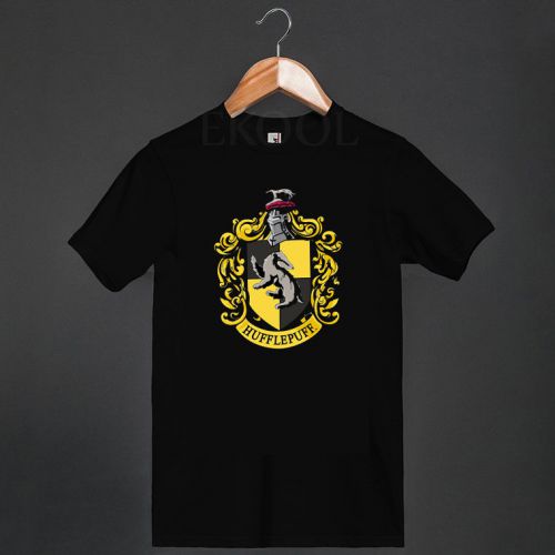 Harry Potter Hufflepuff Logo T-Shirt Hogwarts Hermione Granger Book TV