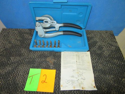 Roper whitney number # 5 jr hand punch die set kit gasket steel metal hole used for sale