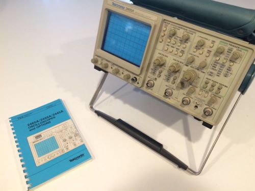 Tektronix 2465a 350mhz oscilloscope w/ manual and pouch. nice! for sale