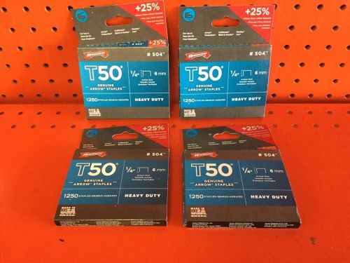 ARROW #504 T50 Heavy Duty Staples (5000 staples total lot) 1/4&#034;, 6 mm X0238