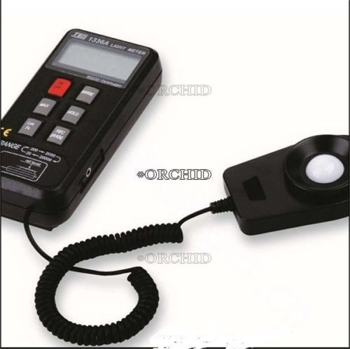 Tes-1336a digital datalogging light lux meter tester (rs-232) 20000 lux fc for sale