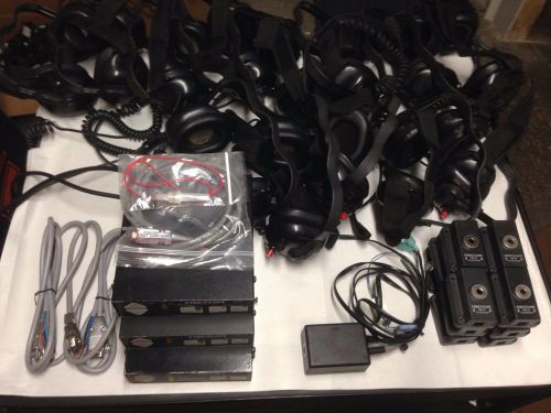 Huge lot of FireCom Communication System Equipment 3020R, 3025, UH-20, UH-10