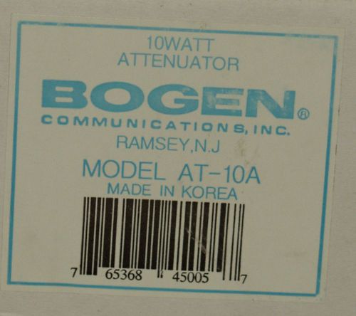 NEW Bogen AT-10A 10Watt Attenuator