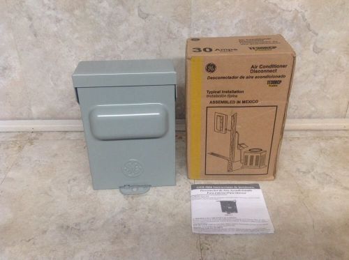 New general electric 30 amp air conditioner disconnect tf30rcp fusible for sale