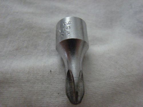 Proto Tools 5242 One Piece 3/8&#034; Driver #3 Phillips Screwdriver U.S.A.