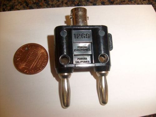 one   POMONA  #1269  BNC jack to dual banana plug USED