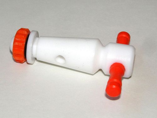 Kimax stopcock plug, ptfe, size #6 - 1:5 tapper, straight bore, orange handle for sale