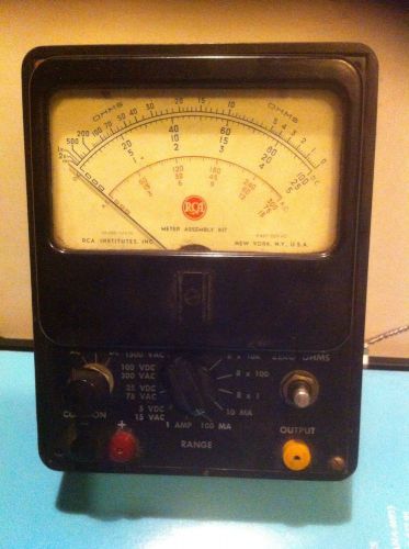 vintage rca meter assembly kit institutes inc ohms bakelite ? plastic