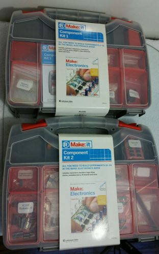 NEW RADIO SHACK MAKE: IT ELECTRONIC COMPONENT KITS 1 &amp; 2 FREE SHIPPING USA