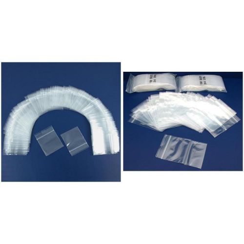 Reclosable Resealable Self Sealing Plastic Bags 2 Mil 2&#034; x 2&#034; &amp; 3&#034; x 4&#034; 600 Pcs