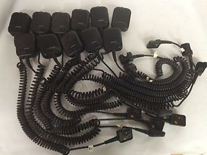 LOT OF 11 HARRIS KRY101 1617/73 RADIO SPEAKER LAPEL MICROPHONES TESTED WARRANTY