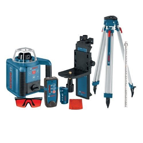 Bosch grl300hvck self-leveling rotary laser with layout beam complete kit with for sale