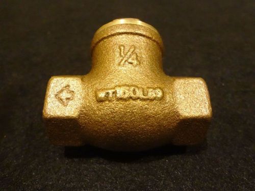 B &amp; k 1/4&#034; brass swing check valve female pipe thread ~ 150 lbs ~ new for sale