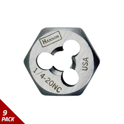 Hanson 3/4&#034; - 16 NF High Carbon Steel Rethread Die [9 Pack]