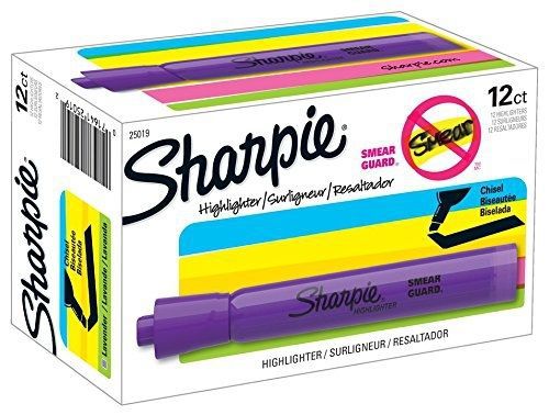 Sharpie 25019 Accent Tank-Style Highlighter, Fluorescent Lavender, 12-Pack