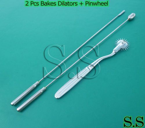 Two Pcs Bakes Rosebud Urethral Sounds 4MM &amp; 12MM PINWHEEL