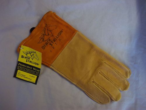 Black stallion by revco ind. #i27 welding gloves size xl 4&#034;cuff lot of 2 for sale