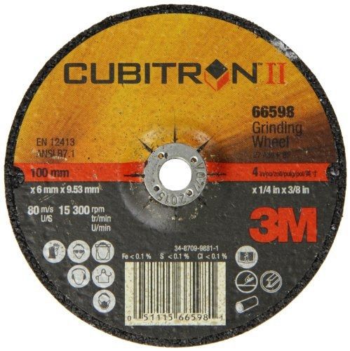 3m cubitron ii depressed center grinding wheel t27, ceramic grain, 4&#034; diameter x for sale