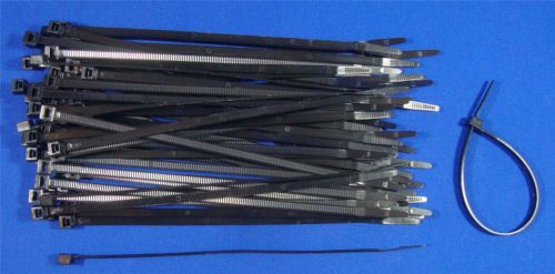 100 Black 8&#034; Adjustable Security Loop Zip Ties Fasteners Lock Tag Cable Tie