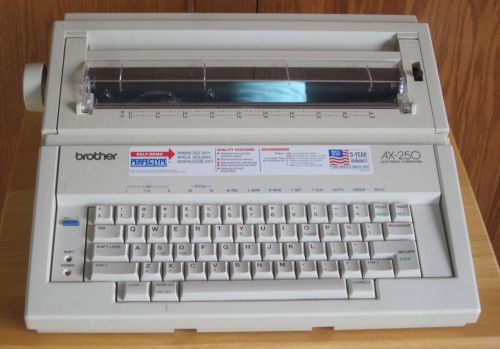 Brother ax-250 electronic typewriter with extra cassette tape and daisy wheel for sale