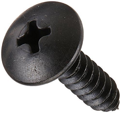 Small Parts Steel Sheet Metal Screw, Black Oxide Finish, Truss Head, Phillips