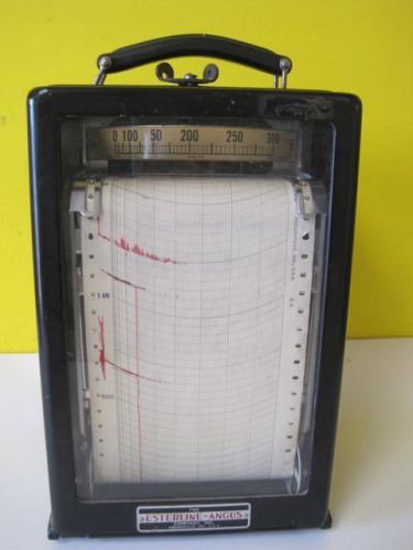 Vintage esterline angus graphic voltmeter recorder graph chart drive 90 h rare for sale