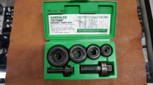 Greenlee Ball Bearing Knockout Metal Punch Set 735BB. Nice Condition! USA!!!