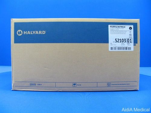 Halyard large purple nitrile sterile powder-free exam glove - new in box for sale